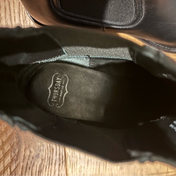 Thursday Duchess Black Leather Ankle Boots - Picture 11 of 12